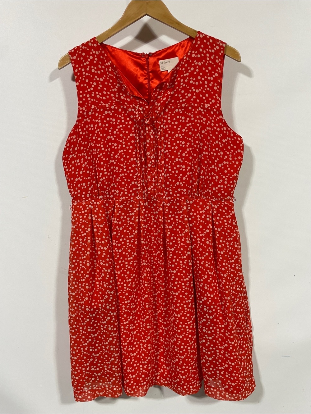 Karen Walker Red Polka Dot Midi Dress